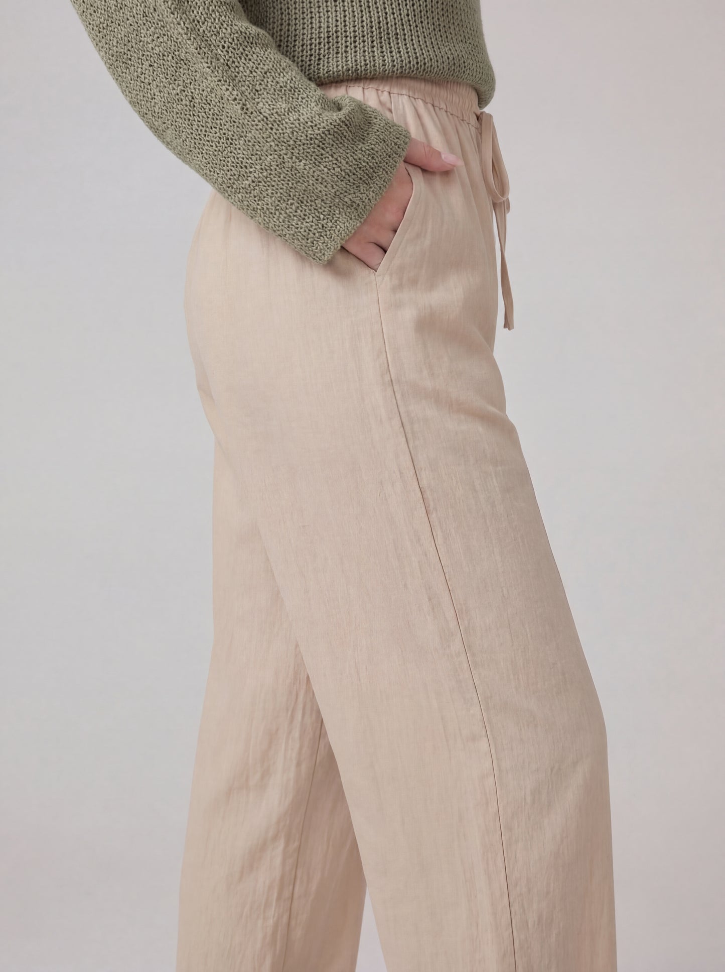 Drawstring Wide Leg Trousers
