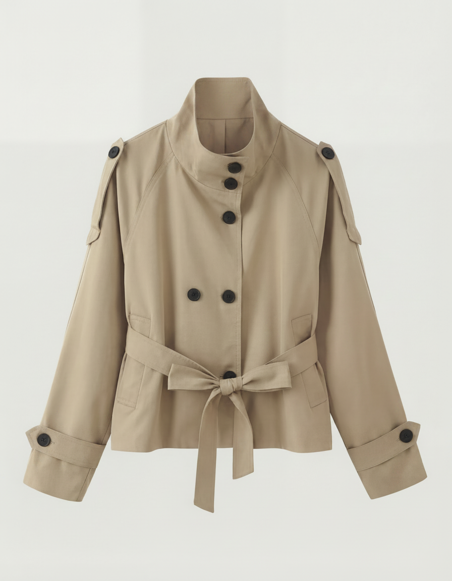 Short Belted Trench Coat
