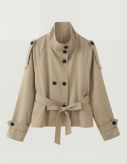 Short Belted Trench Coat