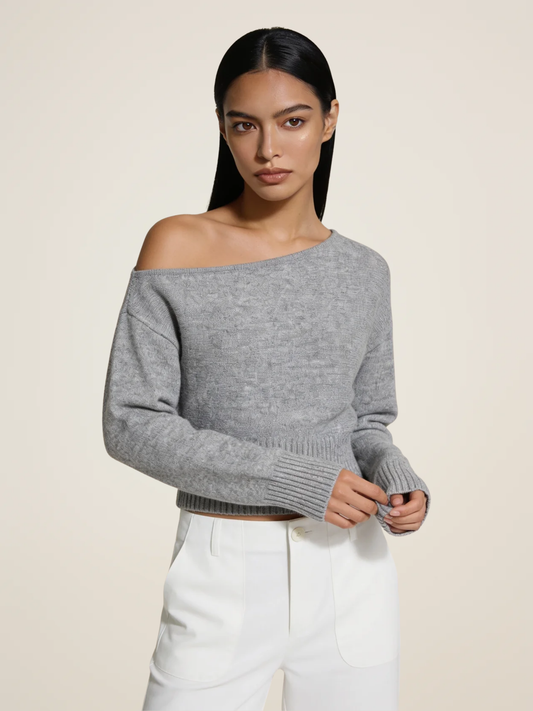 Asymmetric Crop Knit