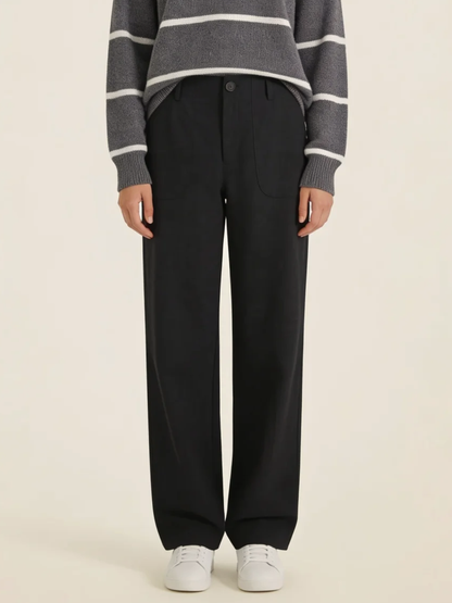 Wide Leg Patch Pocket Trousers