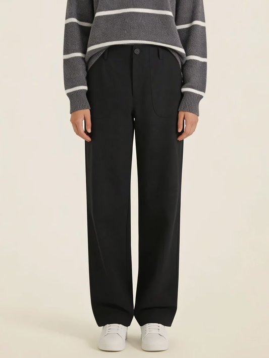 Wide Leg Patch Pocket Trousers